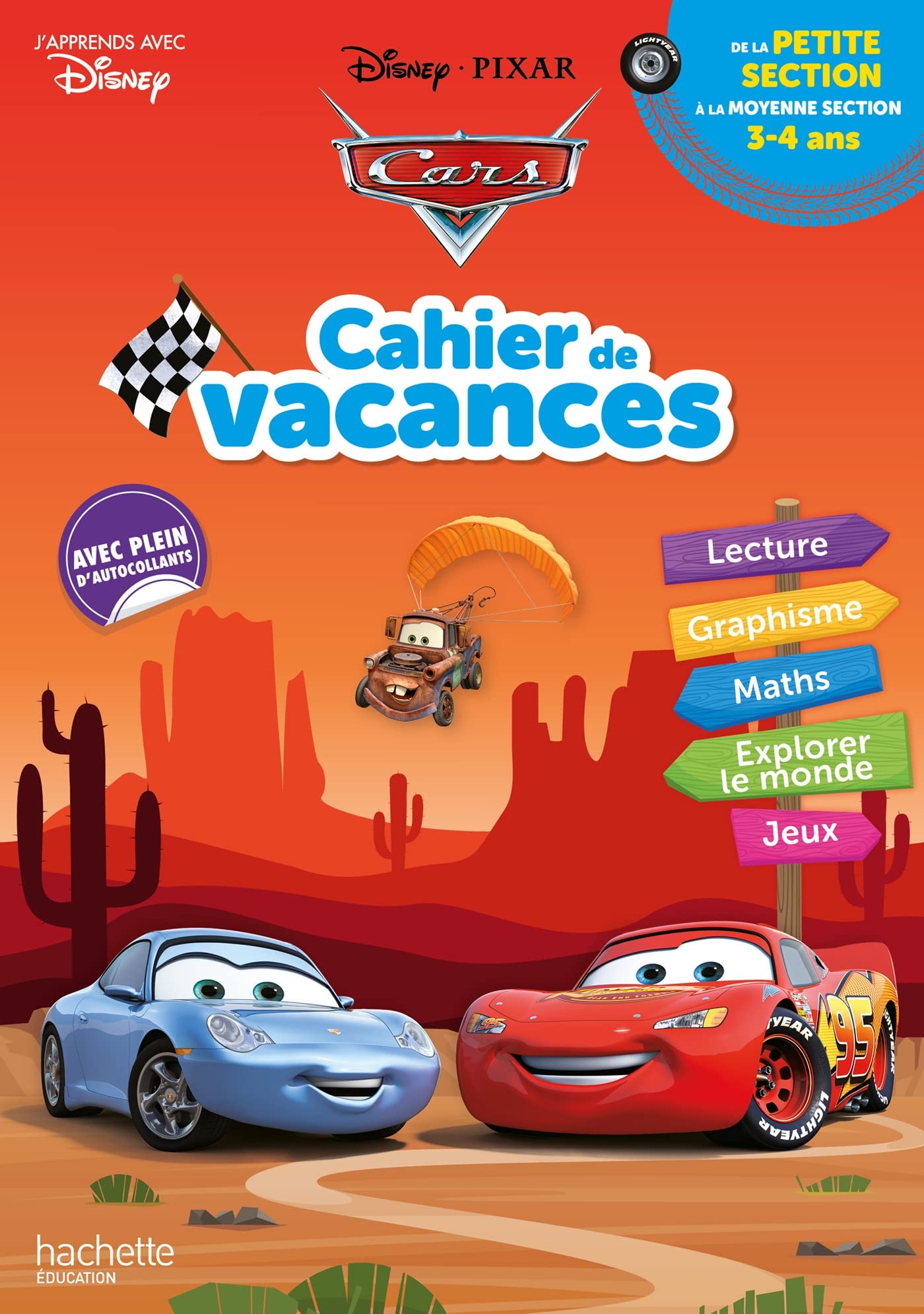 Disney - Cars - De la Petite à la Moyenne section - Cahier de vacances 2026