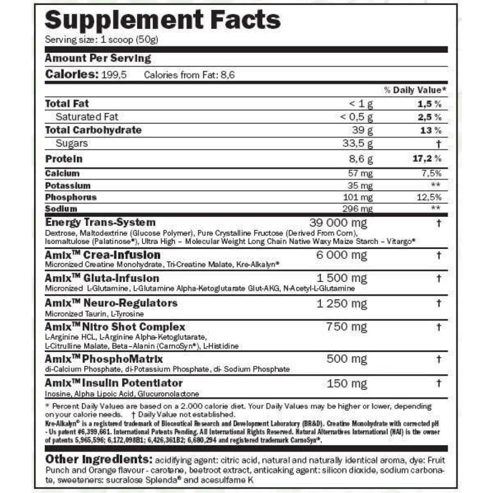 AMIX - Complemento Alimenticio de 1.8 kg - Cellumax Sabor a Naranja- Complejo de Carbohidratos - Realiza Entrenamientos Más Intensos - Reduce la Sensación de Fatiga - Aminoácidos Esenciales