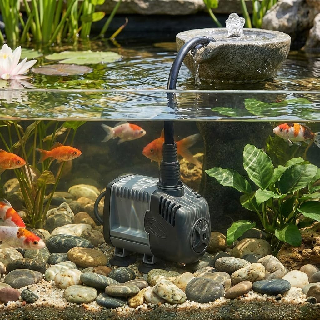 Suinga Bomba de Agua Syncra Silent 2150 L/h Máxima elevación 2m | Bomba de Acuario Estanque Pecera Silenciosa | Mini Bomba de Agua Sumergible