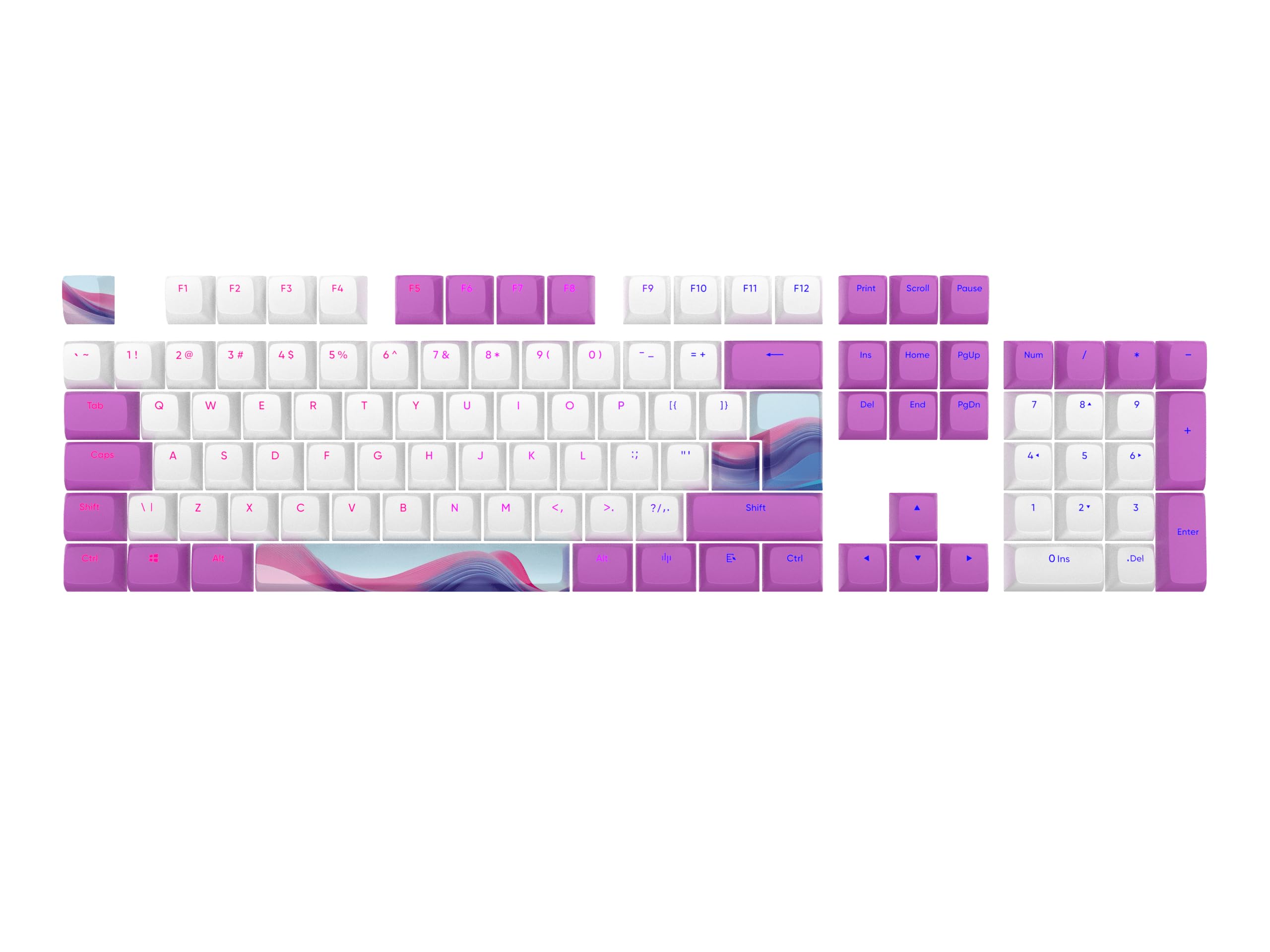Teclas PBT multilingües Dark Project Candy K para solucionar la falta de layout ISO 4