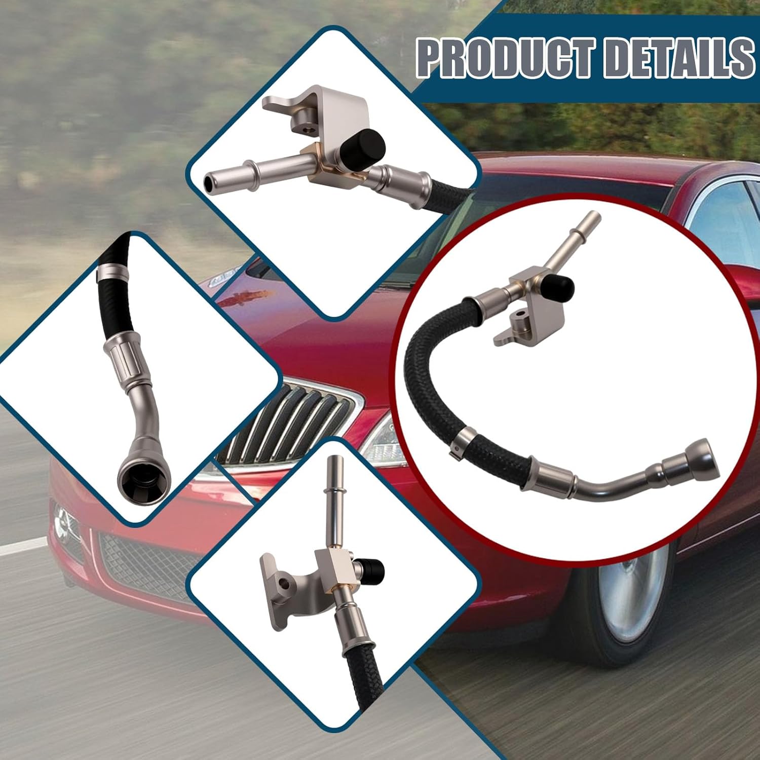 Fuel Feed Pipe Line for Buick Chevrolet GMC Allure LaCrosse Regal Verano 2012-2017, Captiva Sport Equinox Impala Malibu Orlando Terrain 2010-2017 SUV 4 Cyl 2.4L Engine Replace 12673390