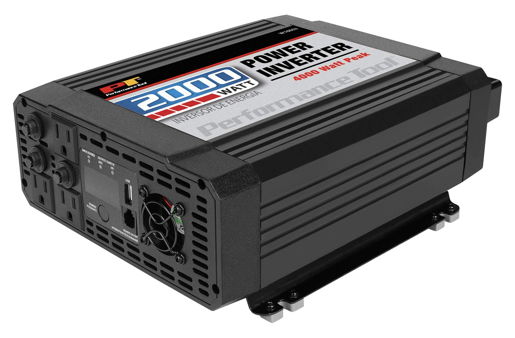 Performance Tool W16653 2000-Watt Power Inverter - Efficiently Power Your Electronics On-the-Go with this Portable Inverter