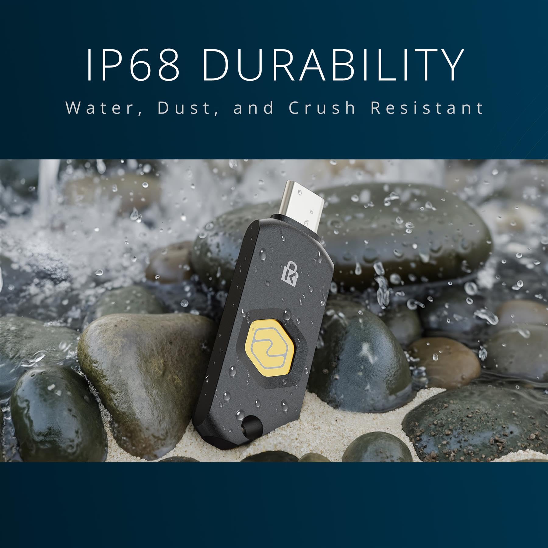 Kensington Llave de Seguridad USB-C VeriMark NFC+ con Passkey | Certificación FIDO2 Nivel 2, CTAP 2.1, autenticación NFC y USB-C para acceso seguro sin contraseña