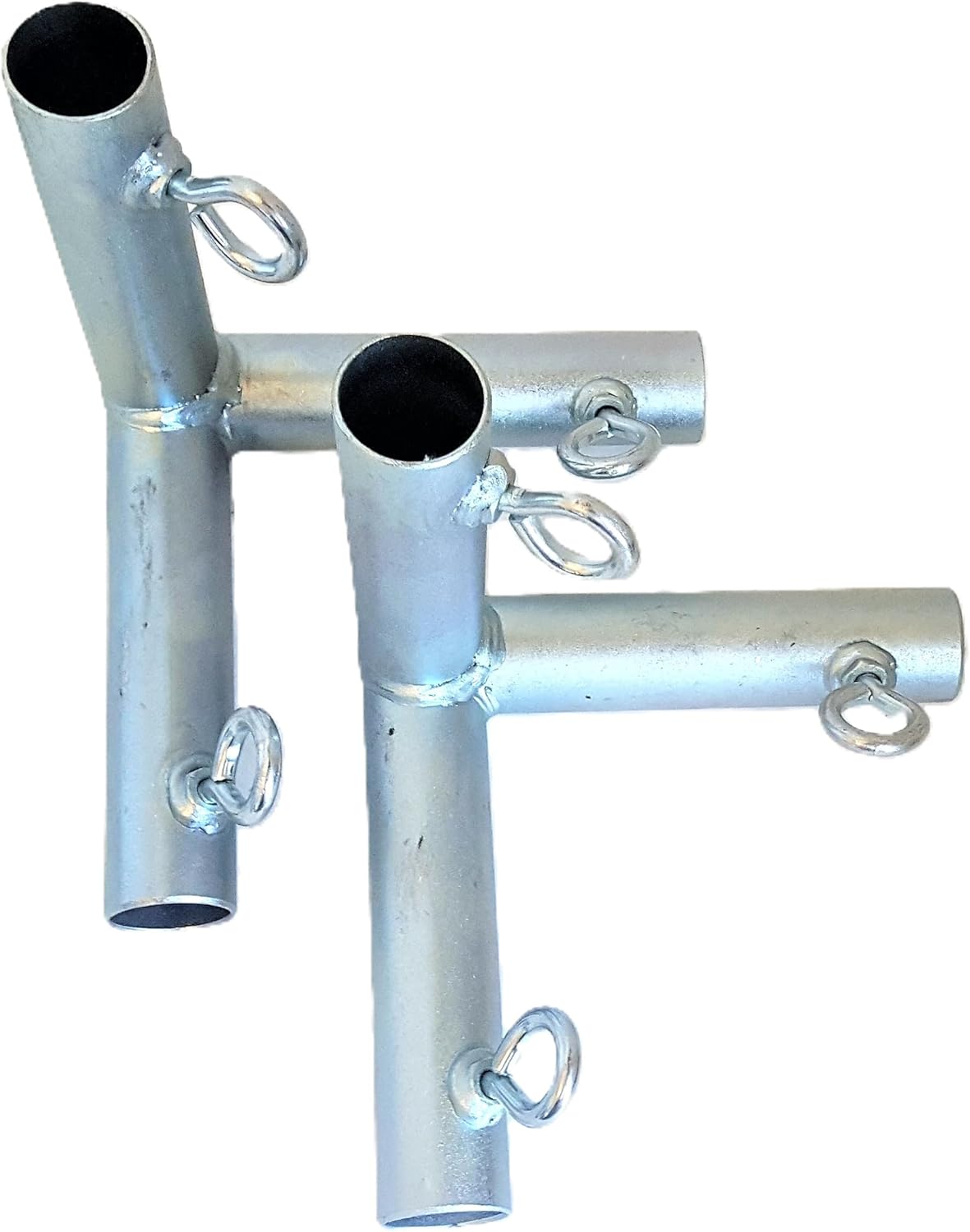2 pcs 3 Way 1 3/8" Flat Corner Canopy Fitting Batting Cage Fitting (FVF3) - Fits 1 3/8" EMT Pipe or Chain Link Fencing Top Rail that has an Outer Diameter of 1 5/16"