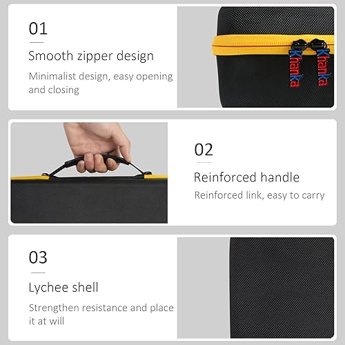 Miniatura 3 de Khanka Reemplazo de estuche rígido para amoladora DEWALT 20V MAX* (DCG426B), solo funda