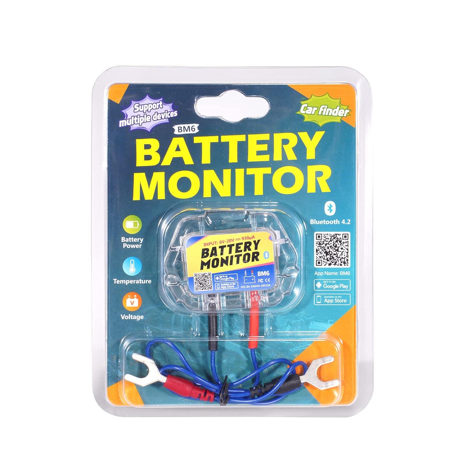 Jroyseter Car Battery Monitor BM6,12V Car Battery Monitor Tester BM2