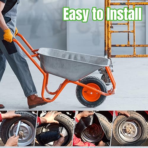 Miniatura 27 de Tubos interiores de 4.80/4.00-8 pulgadas, paquete de 2 tubos interiores de repuesto resistentes de 4.80 4.00-8/480/400-8 con vástago de válvula