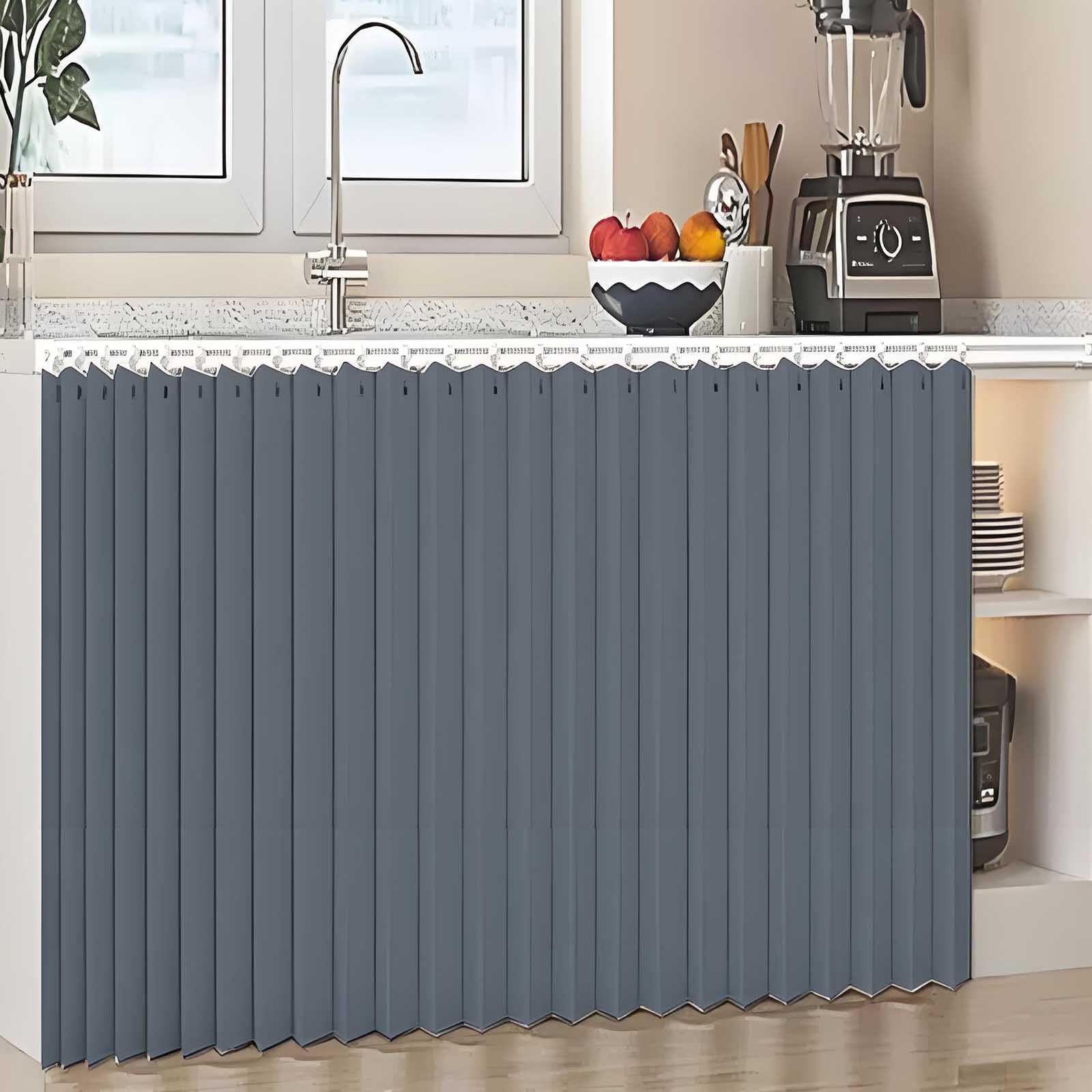 Przechowywanie pod zlewem - składana plisa ołówkowa z drewna sosnowego, wzór kaktus #9 (szer. 80 x wys. 70 cm) - idealny organizer do szafki kuchennej, oszczędność miejsca na blaty