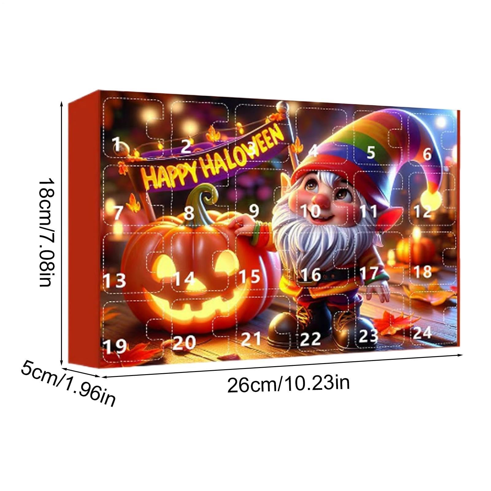 Calendario de Adviento Halloween 24 Días Figuras Coleccionables Gnomos | Calendarios Cuenta Atrás Vacaciones Halloween Para Niños Y Adultos Hogar Estante Escritorio Y Repisa