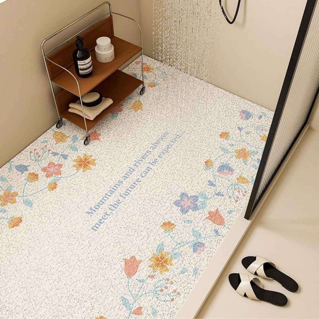 Alfombra Retro – luffa Secado rápido(Bianco,60x90cm)