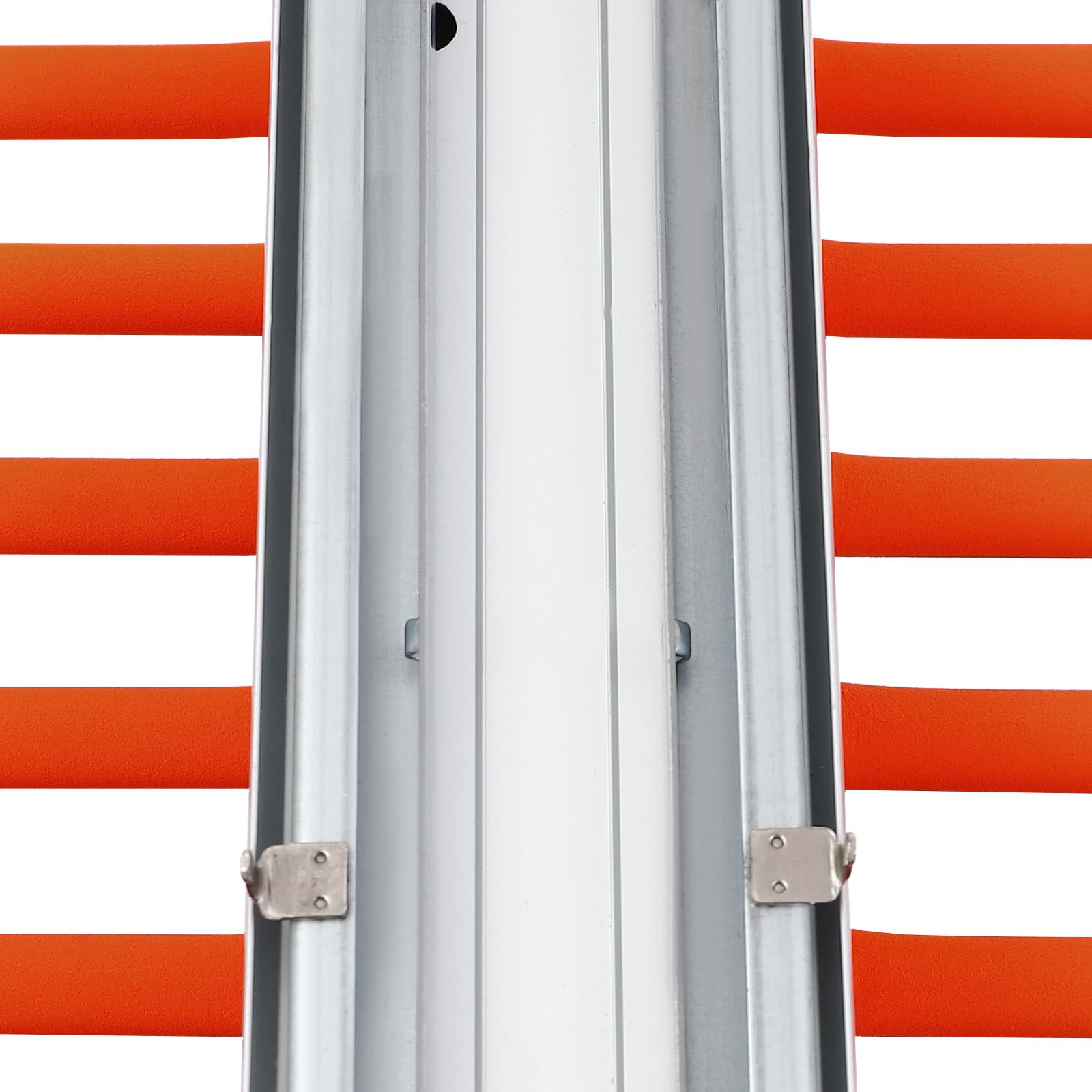 Hosenauszug für Kleiderschrank, Hosen Aufhänger Ausziehbar, Multifunktionale Hosenständer mit 22 Arme, Hose Rack mit Silent Dämpfer, für Kleiderschränke (Weiß + Orange)