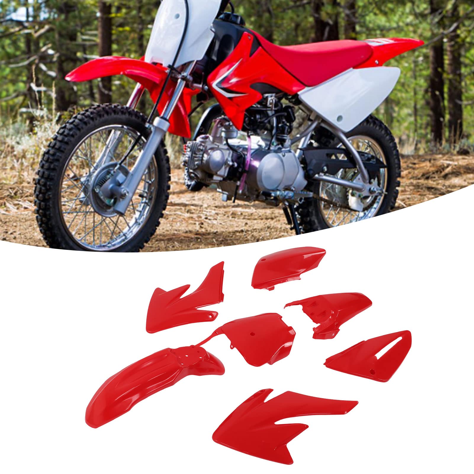 Kit Carenaggio Moto per CRF 70, Kit Sostituzione (A(red))