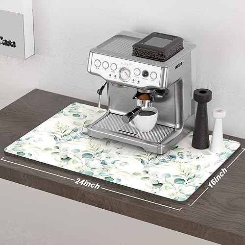 Miniatura 164 de Rnivvi Tapete de café, tapete de café de 12 x 19 pulgadas para estación de máquina de espresso, accesorios y organizador, almohadilla absorbente