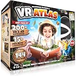 Professor Maxwell's VR Atlas - Virtual Reality Kids Science Kit, Book and Interactive Geography Learning Activity Set (Atlas 2.0 Full Version (Includes Goggles))