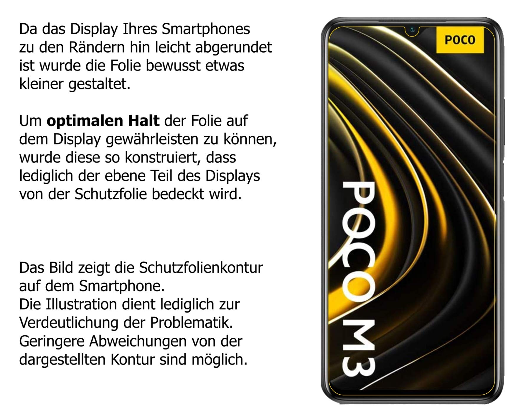 Dipos I 5X Pellicola Protettiva Compatibile Con Poco M3 Pellicola Di