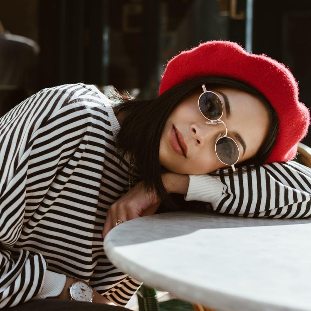 FEISEDY Vintage Small Round Sunglasses Retro Slender Metal Frame Candy Colors B2422 - Image 6