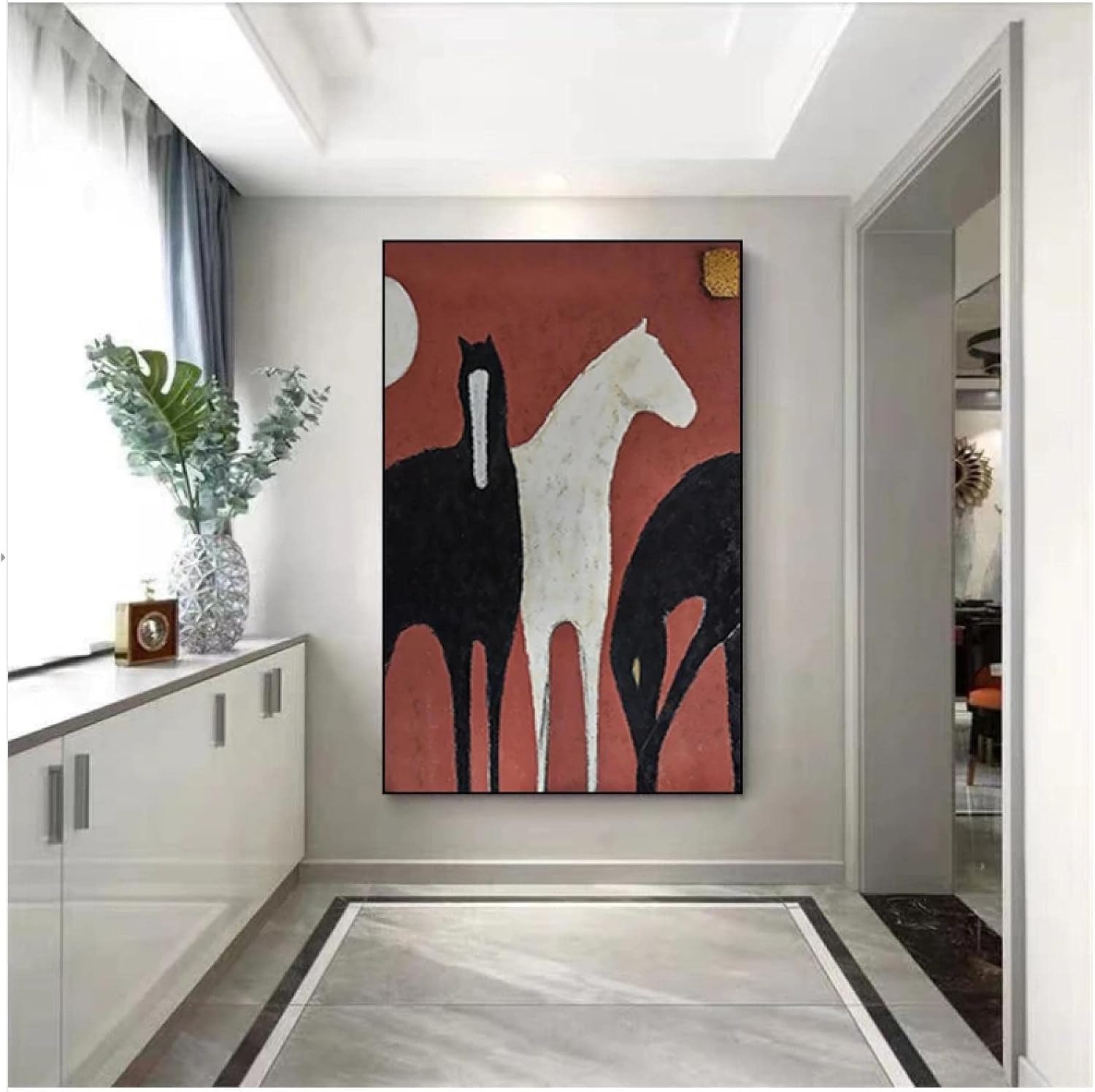 Picasso ピカソ スタイル 抽象 キャンバス 絵画インテリア 馬 を 成功