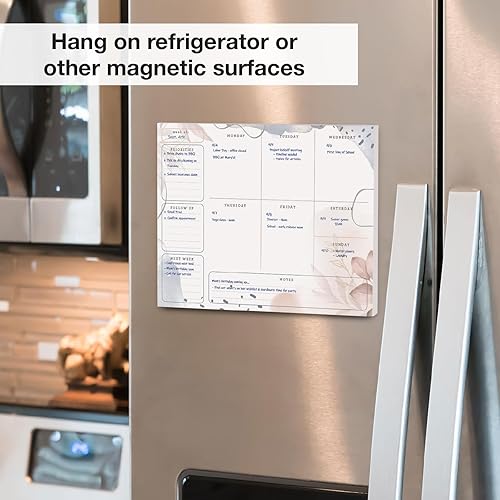 Miniatura 7 de Global Printed Products Lista de tareas verticales de 6 x 9 pulgadas y almohadilla de planificación semanal, 60 hojas, rosa suave floral