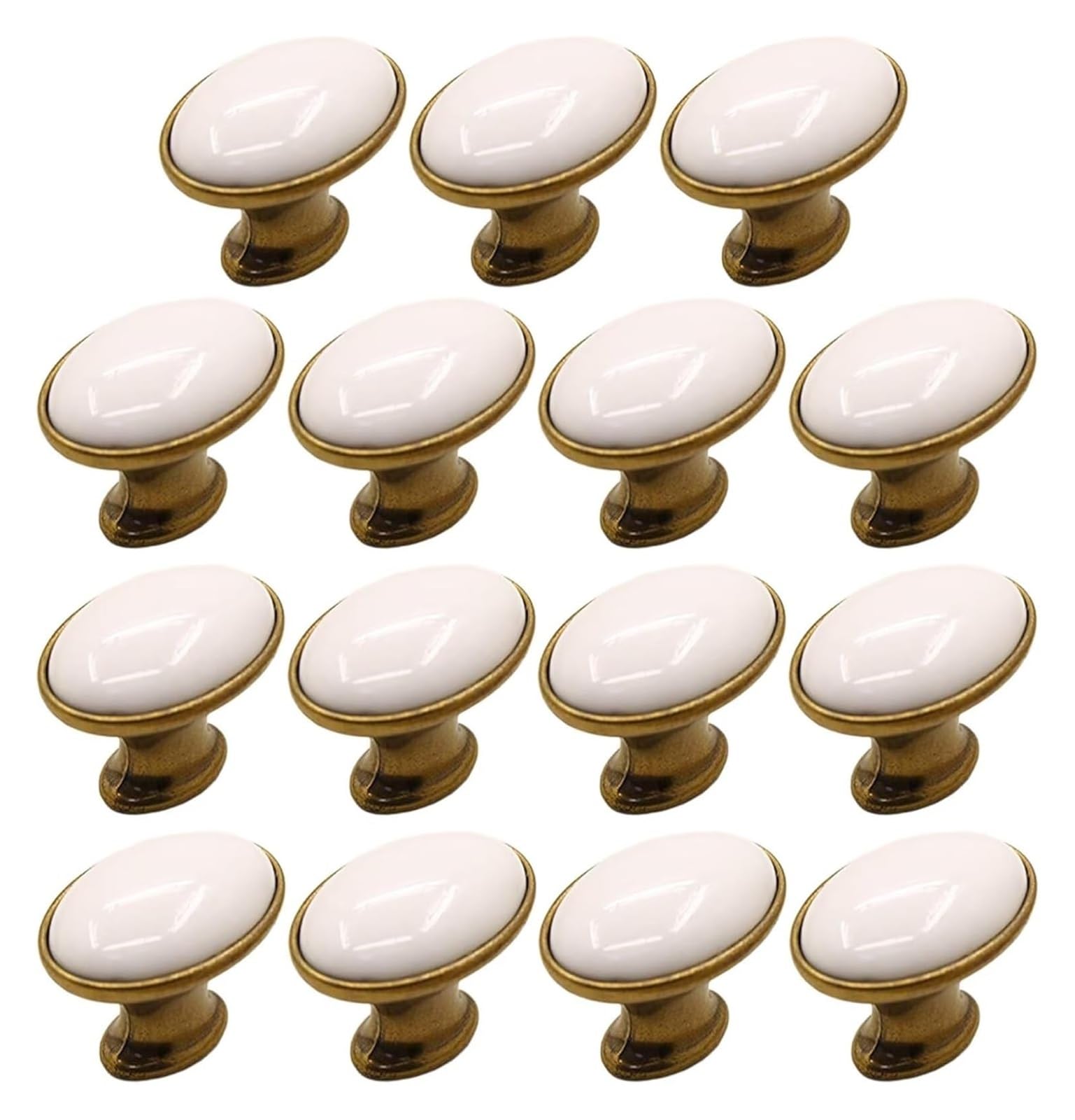 ENmrfvkz Ceramic Cupboard Drawer Handle Knobs, Ceramic Cabinet Door Drawer Knobs Multicolor 15 pcs(Bronze)