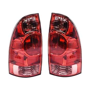 Rear Lights Pair Of Red LED Tail Lights For Toyota Tacoma 2005-2015 - Left & Right Assembly With Black Housing Left Right Rear Tail Lamp Assembly - Foto 9