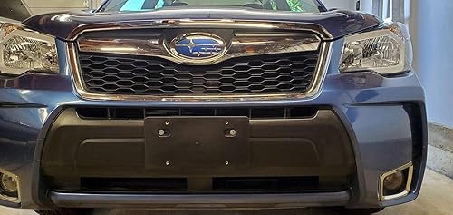 Vista 7 de Soporte de Montaje para Placa de Matrícula Delantera Kit de Adaptador de Orificio Redondo para SubaruJuego de Soportes de Placa de Plástico con 2