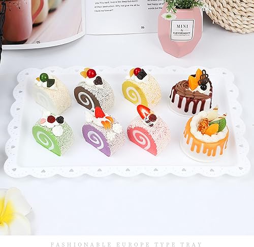 Miniatura 7 de FEOOWV Juego de 5 piezas de soporte para tartas con bandejas de aperitivos, postre de frutas, bandeja de torre para boda, hogar, cumpleaños, fiesta