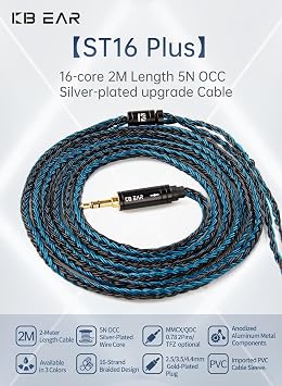 2M Long IEMs Earphone Cable and KZ ZS12 PRO X Wired Gaming Earbuds