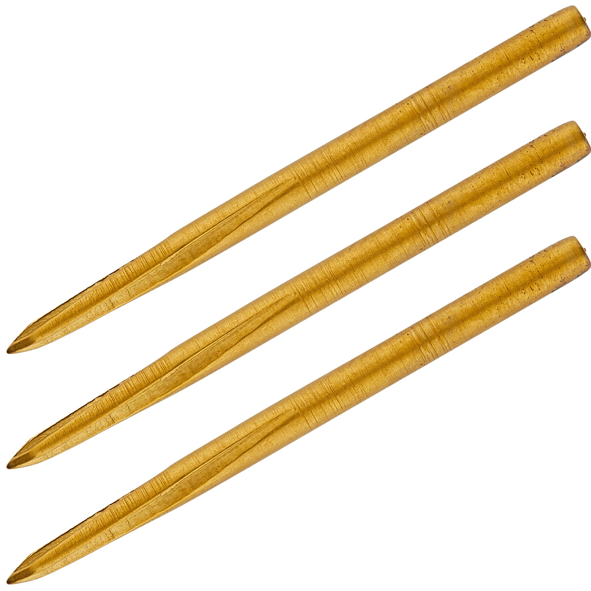 Unicorn Volute Replacement Steel Tip Dart Points | PVD Golden Titanium Coating | Plain Grip | 42 mm | 3 per Pack