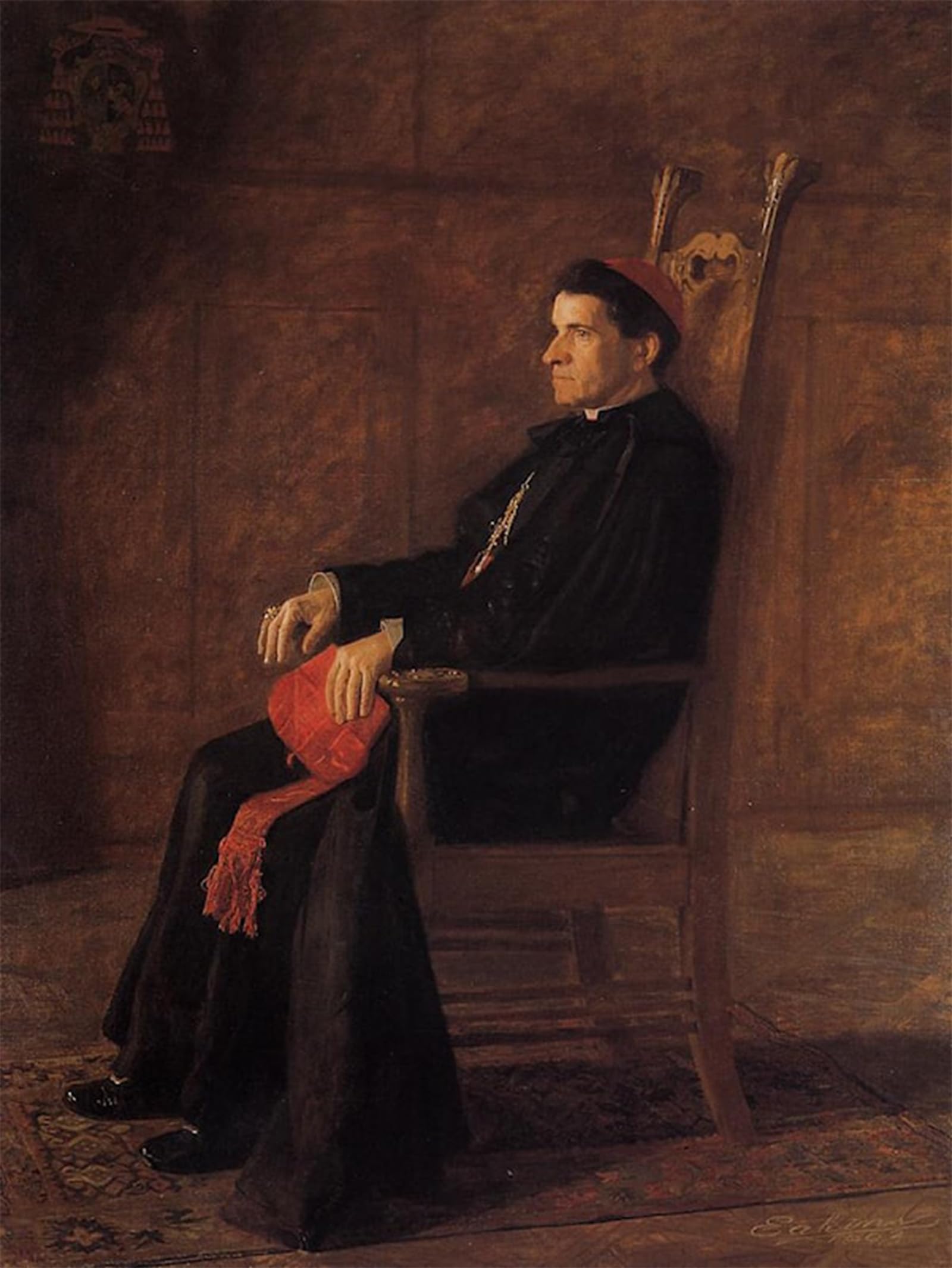 POSTERIIk Famous Modern Artwork Art Mural Portrait Cardinal Martinelli Eakins Oil Paintings Pictures for Home Decor 60x90cm