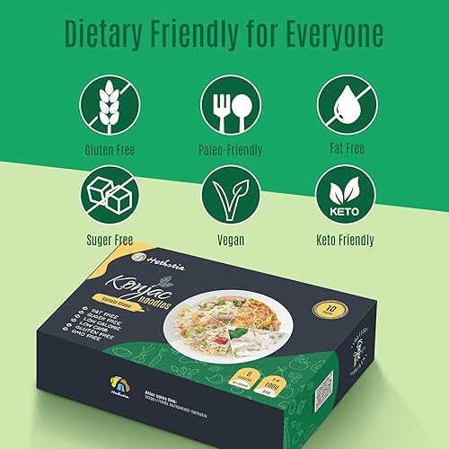 Miniatura 25 de Hethstia Konjac Fideos, 10 paquetes de espaguetis Shirataki – Pasta Konjac baja en carbohidratos, baja en calorías, lista para comer – Keto, sin