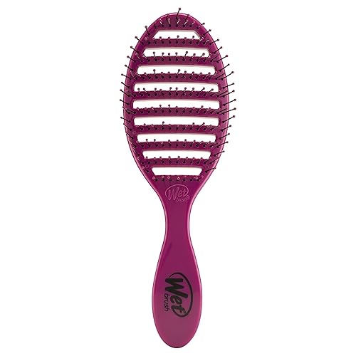 Wet Brush Cepillo de pelo Speed Dry - Sangria (espíritu libre) - Diseño ventilado y cerdas ultra suaves HeatFlex son seguras para secar con soplado