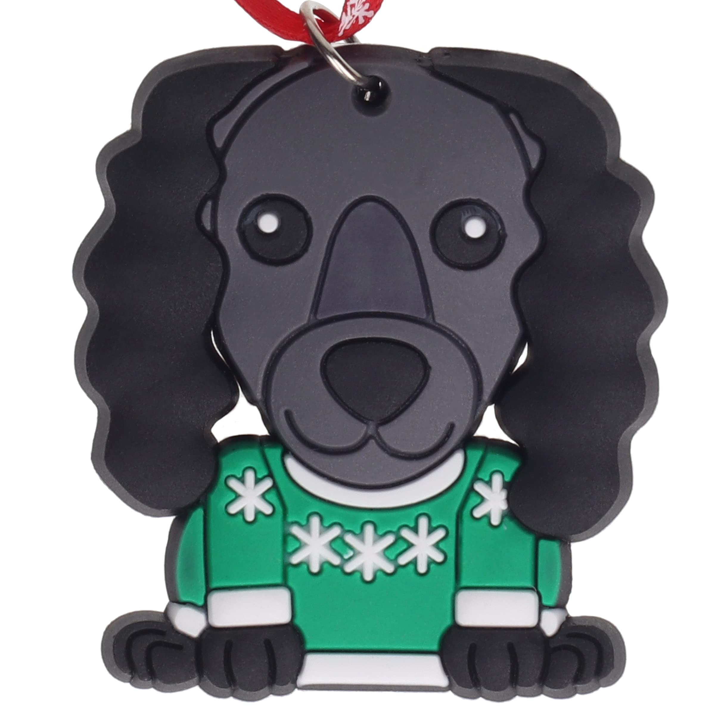 Stands Out, Supplying Outstanding Gifts Spaniel Cocker Hanging Christmas Tree Decoration Silicone Ornament Novelty Bauble - Stocking Filler - Secret Santa - Colourful Multicoloured - Small Gift - Funny