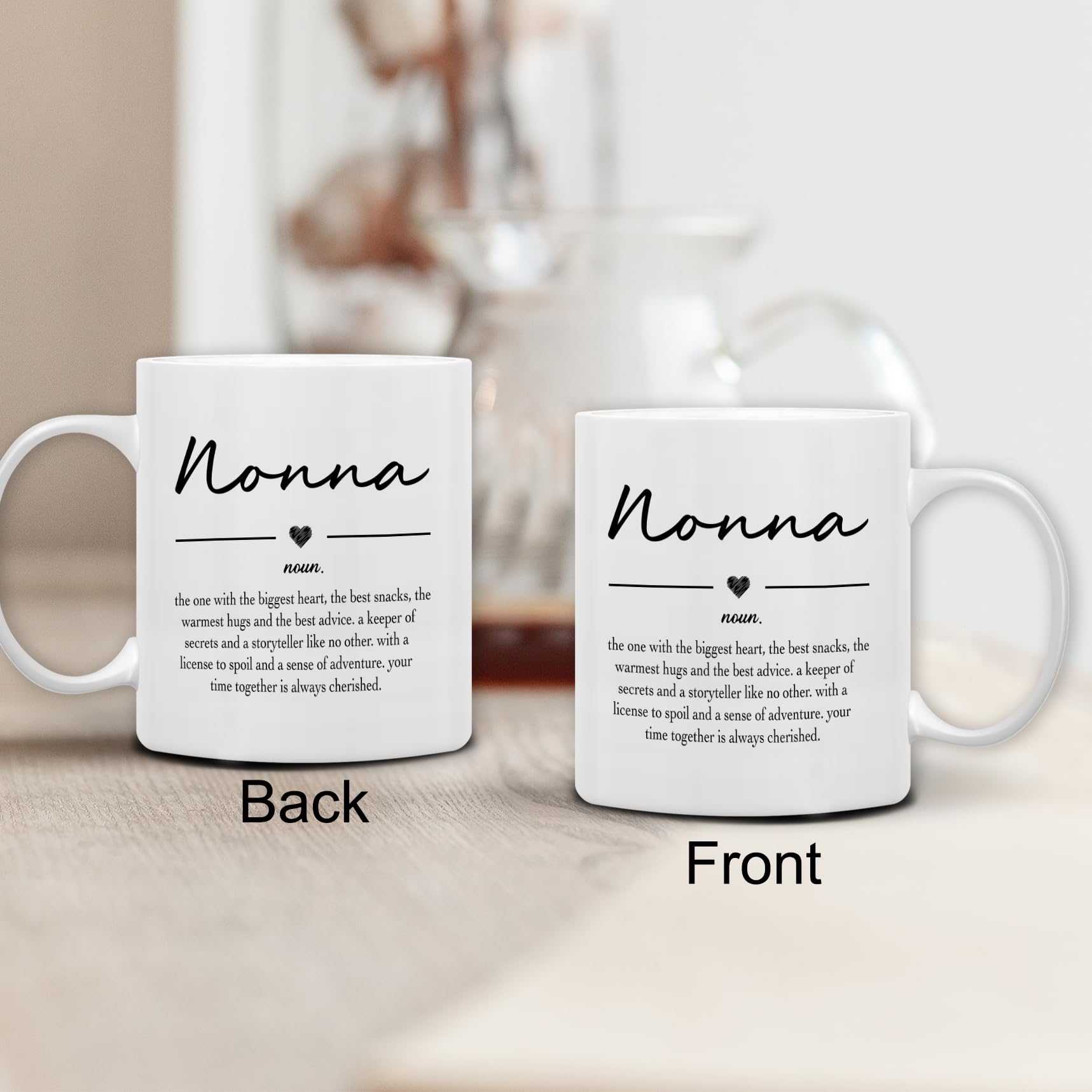 QASHWEY Nonna Gifts Coffee Mug, Gifts for Nonnas Grandma from Grandkids Grandchildren, Grandma Coffee Mug, Mothers Day Mugs Tea Cup Gift for GrandmaNonna, Nonna Definition CoffeeCup Ceramic 11oz
