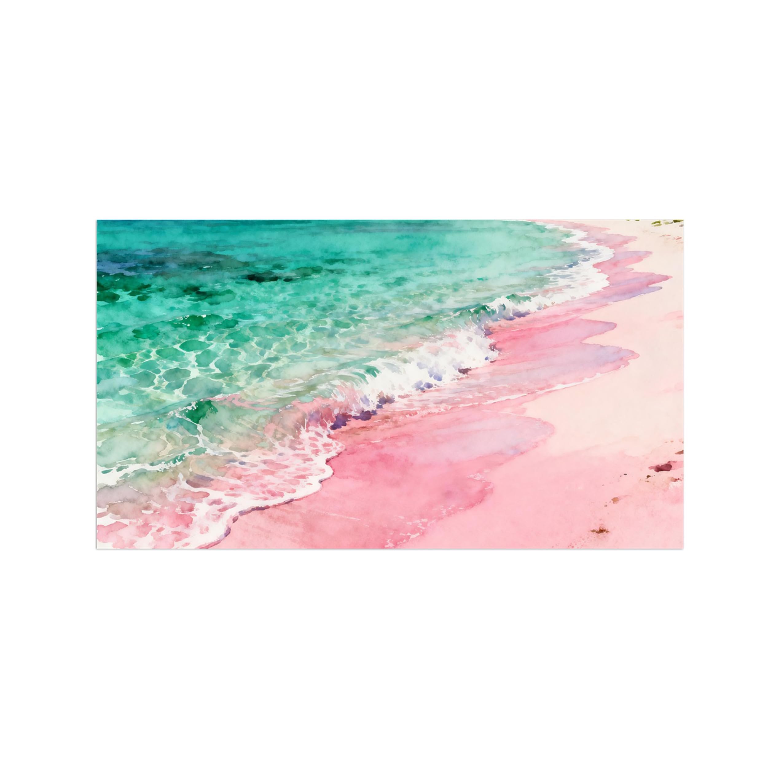 OZPWBVY Pink Beach Sea Landscape Canvas Wall Art Print Painting 70x125cm Unframed
