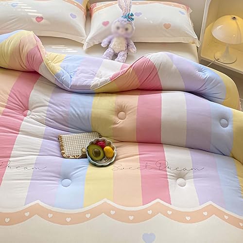 Miniatura 4 de Edredón de cama alternativo para todas las estaciones, 79 x 91 pulgadas, edredón reversible acolchado de microfibra e inserto de edredón, edredón de