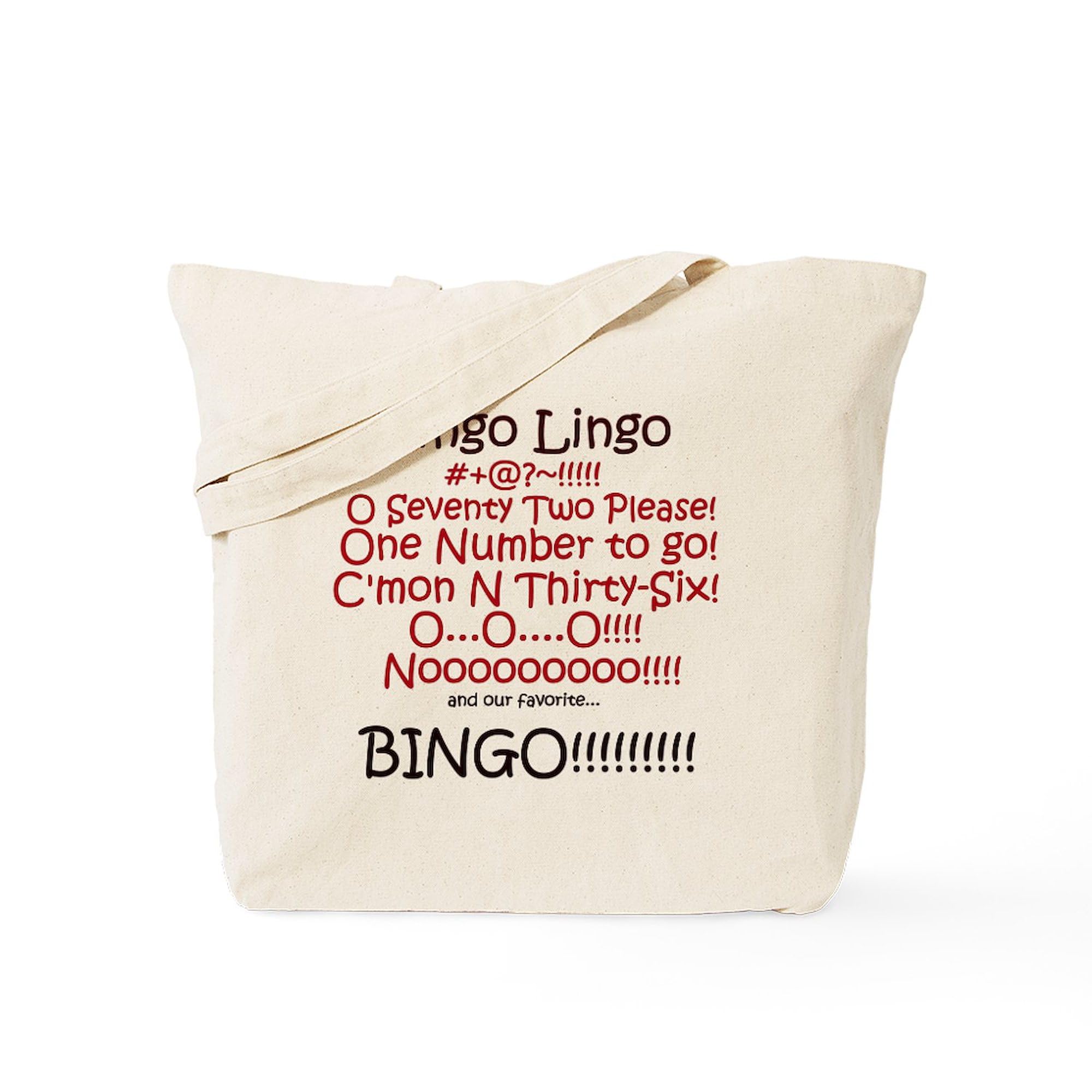 CafePress Bingo Lingo Tote Bag Natural Canvas Tote Bag, Reusable Shopping Bag