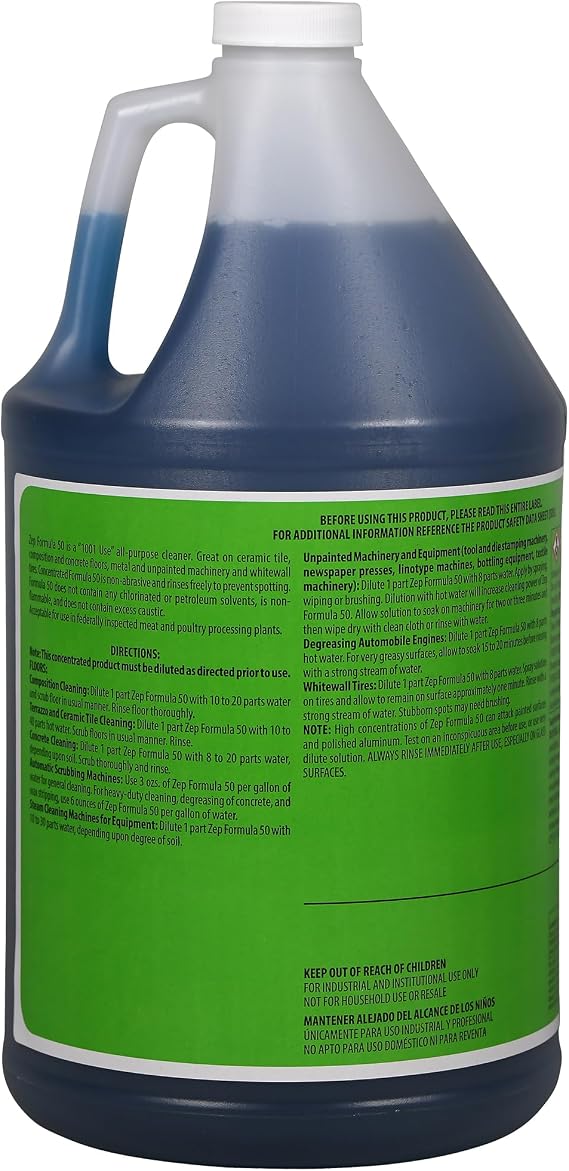 Zep Formula 50 Heavy-Duty Alkaline Cleaner 1 Gal (Case of 4) 85924