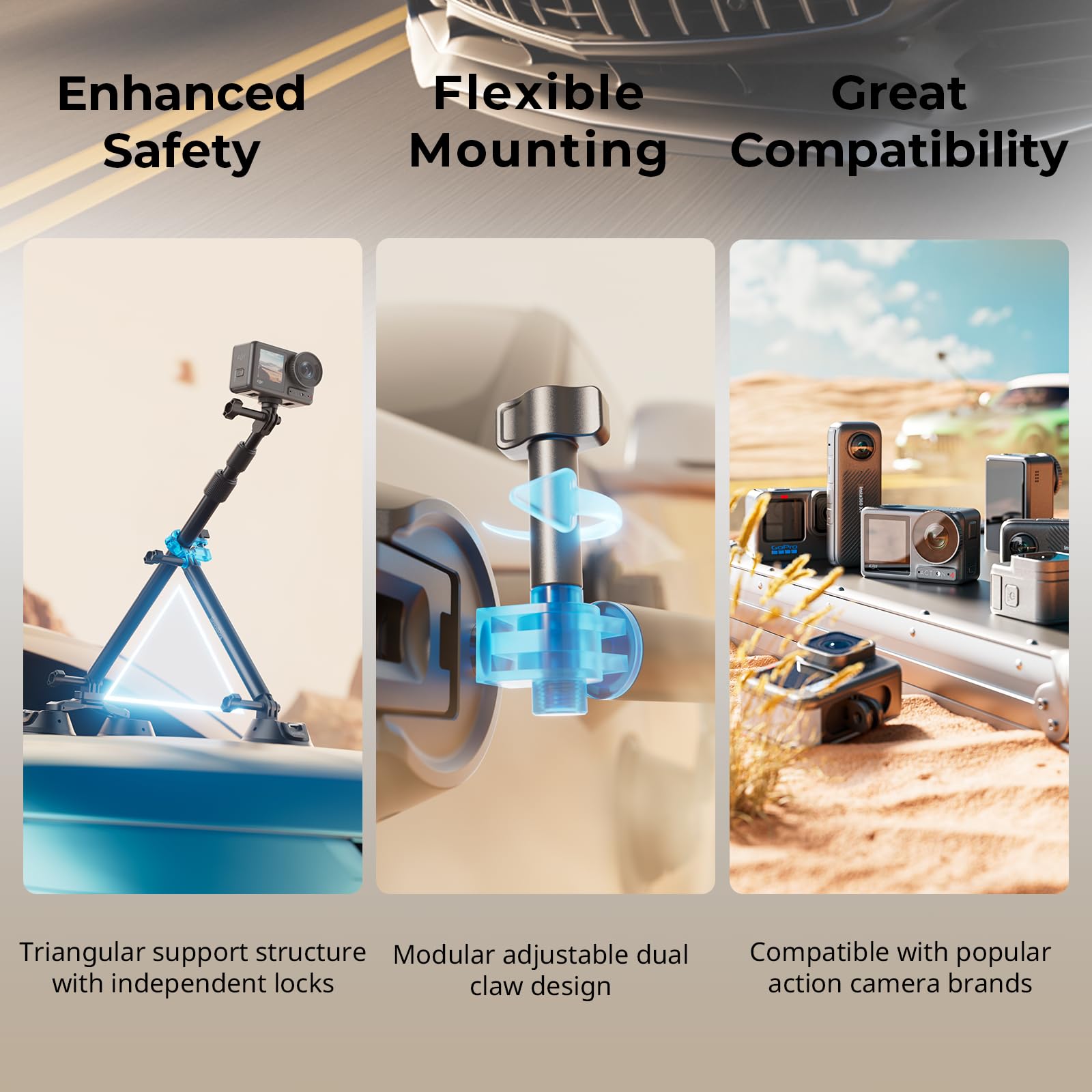 SMALLRIG Car Mount for Insta360 X4/X3 - Image 3