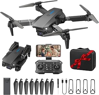 Drones with Camera for Adults 4K, 360° Rolling Air Pressure Poisioning Hover, One Click Take Off/Landing, Folding Fuselage, Gesture Induction, Altitude Hold Headless Mode