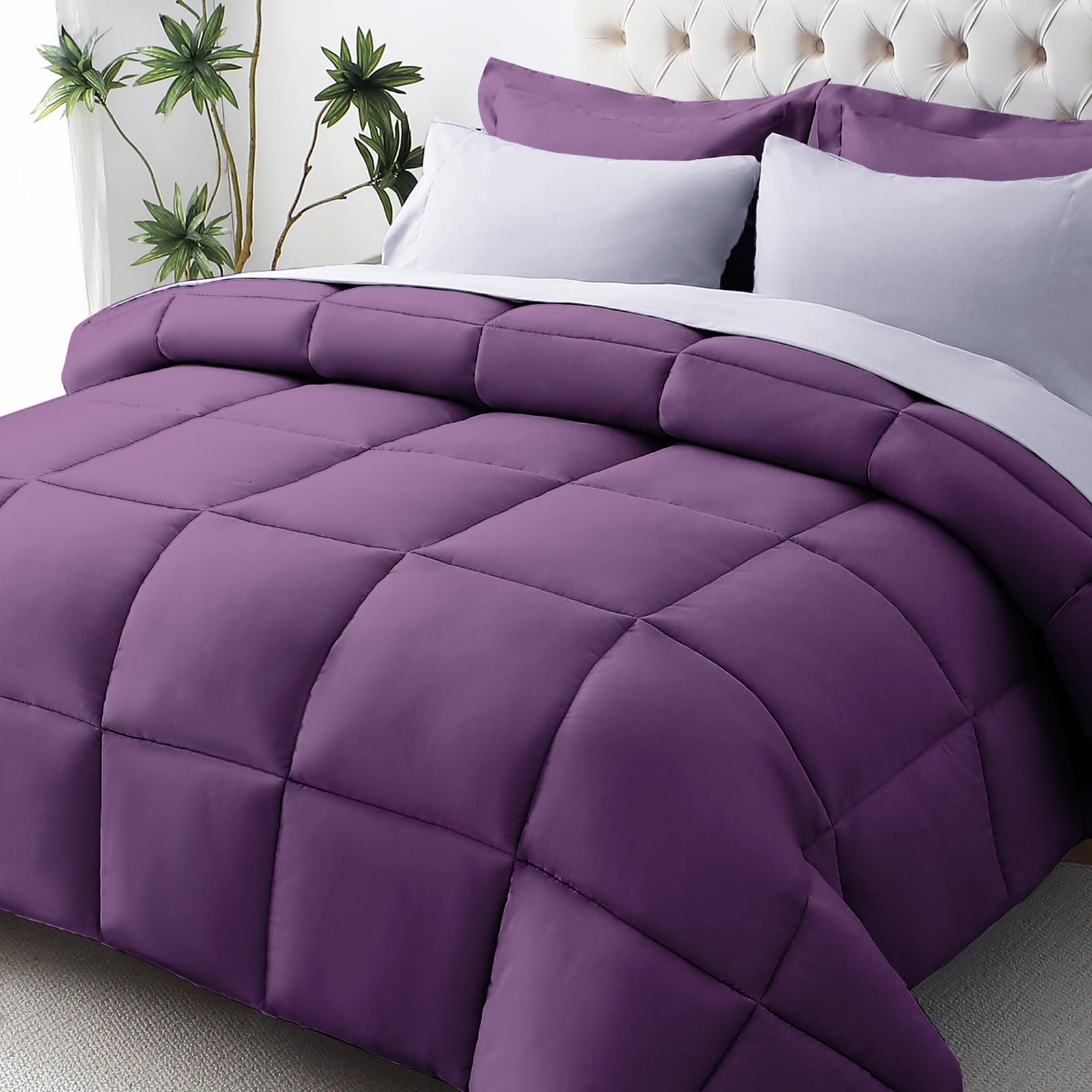 JOLLYVOGUE Black Queen Bedding Set - 7 Piece -9