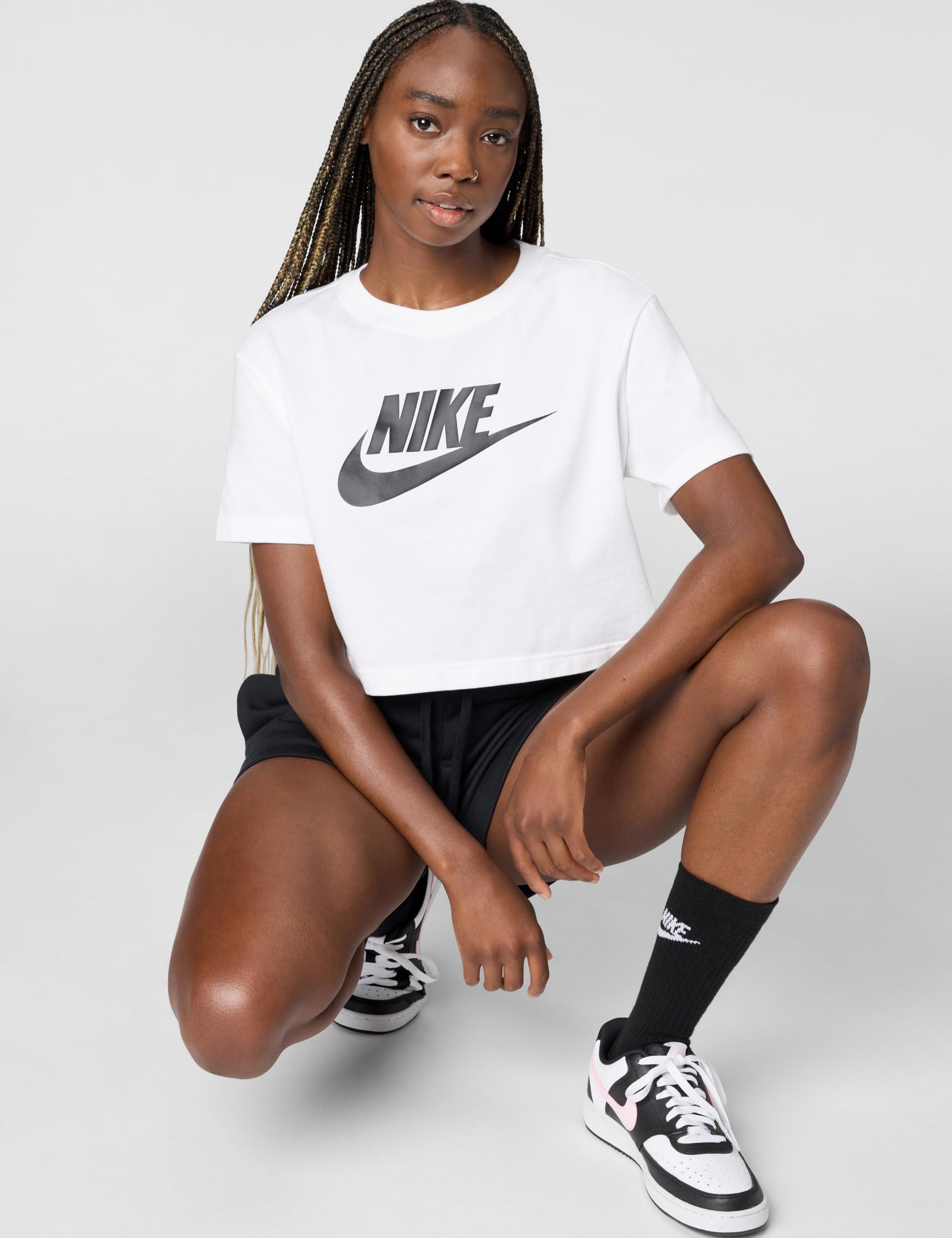 Nike W NSW Tee Essntl CRP ICN FTR T-Shirt Donna