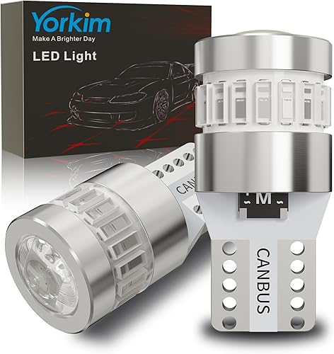 Yorkim Bombilla LED 194 6300K azul, 168 2825 W5W T10, libre de errores, para matrícula, cúpula, mapa, cortesía, luces de marcador lateral, paquete