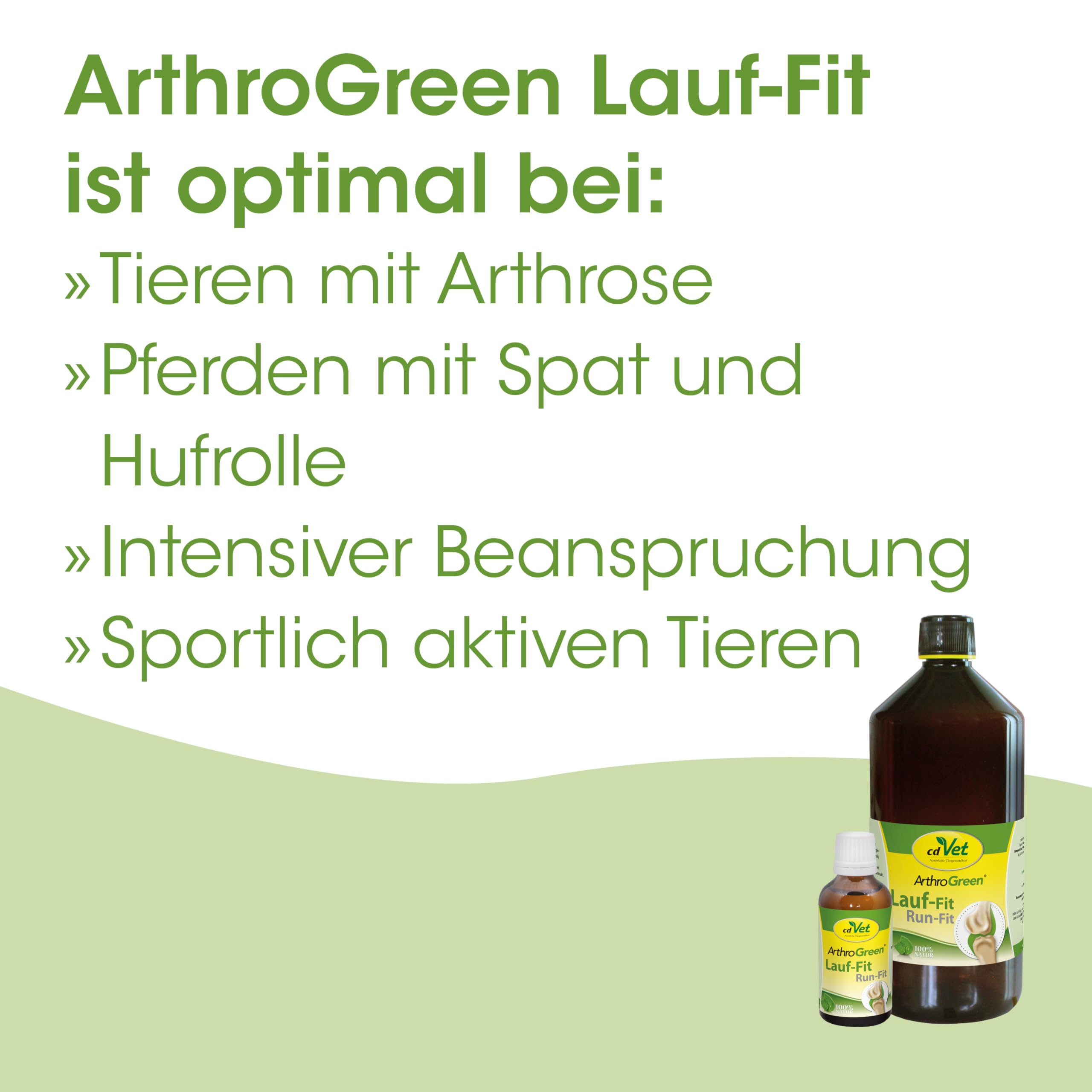 cdVet Naturprodukte ArthroGreen Lauf-Fit 500ml - Nahrungsergänzung zur Unterstützung der Gelenke für Pferd, Hund und Katze mit Kräutern