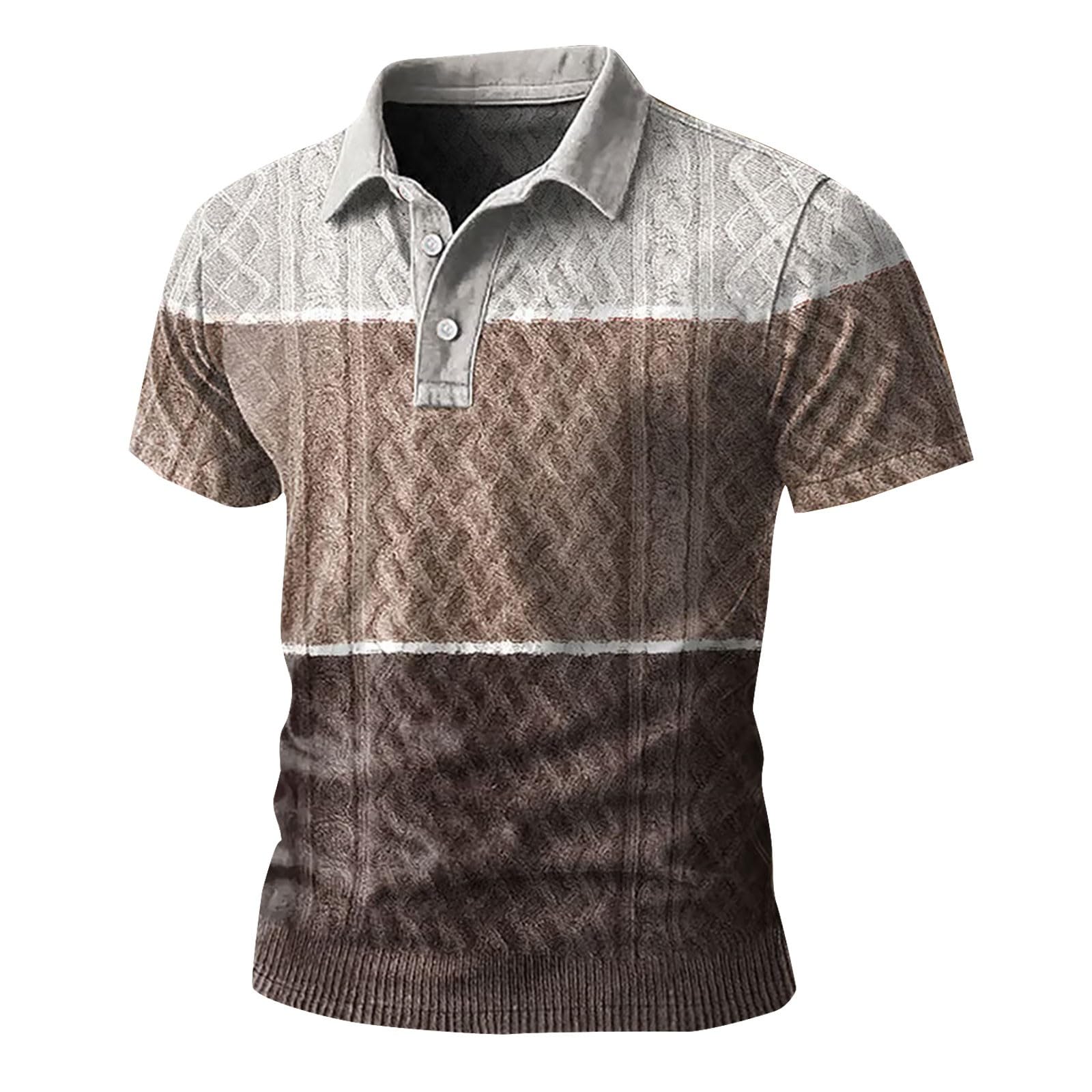 DENGJIAMY dzianinowe koszulki polo z nadrukiem dla mężczyzn biznesowe codzienne topy outdoorowe plus size koszulka golfowa moda męska koszulki z kołnierzem z krótkim rękawem ubrania męskie