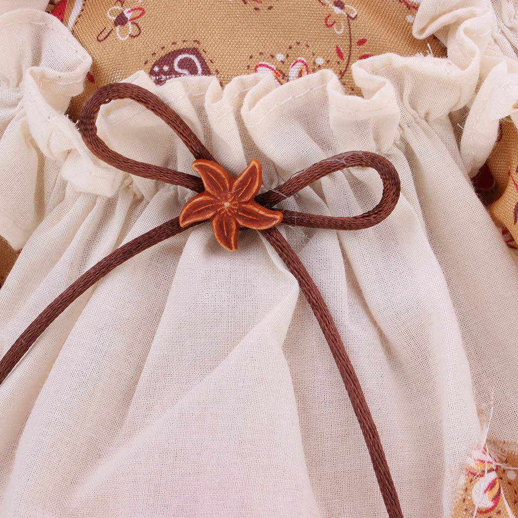 Bambola in Porcellana 30 Cm, Vintage Persone con Abito Giallo da Collezione