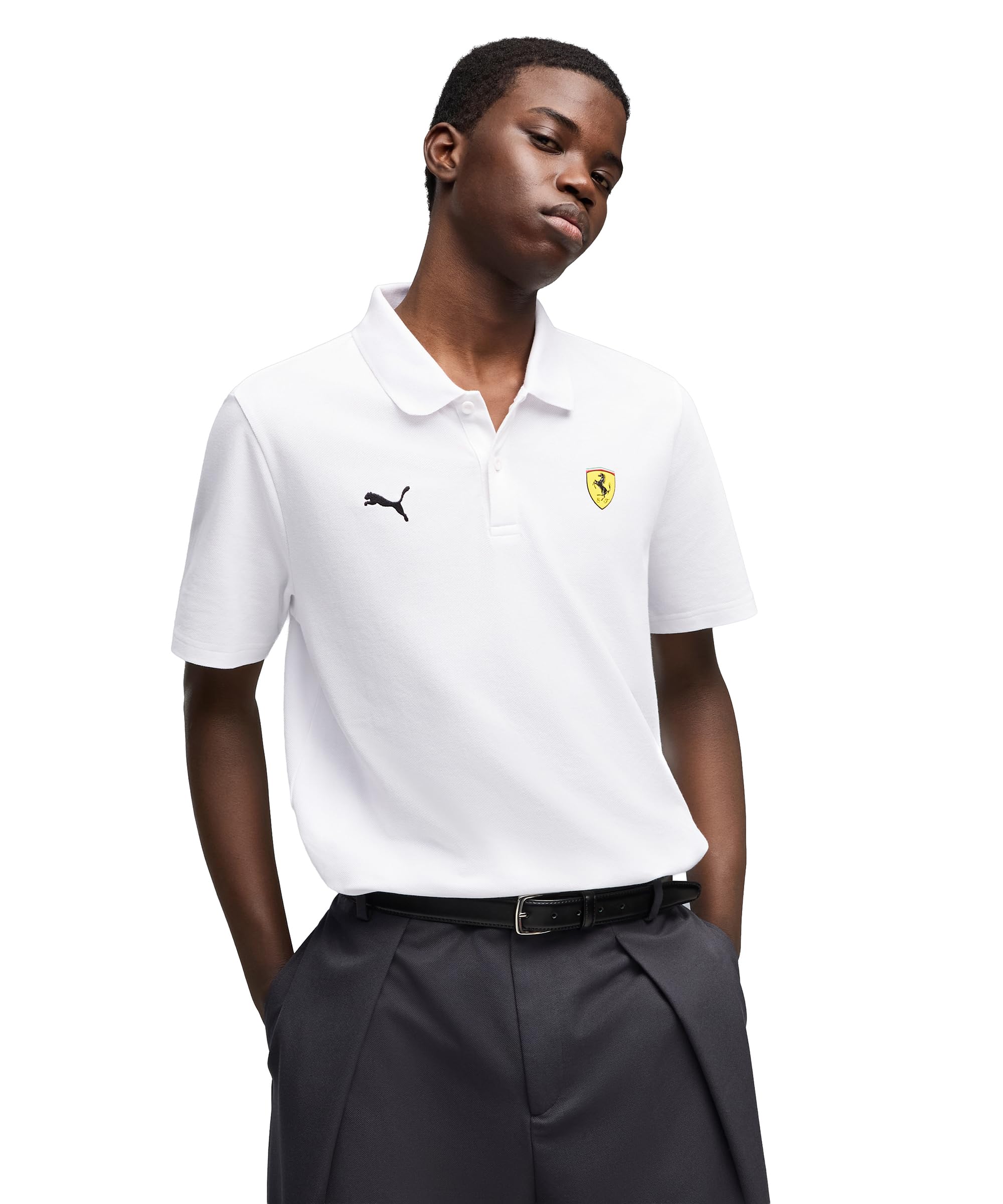 PUMA Scuderia Ferrari F1 Herren Classic Polo - Weiß - Größe: M