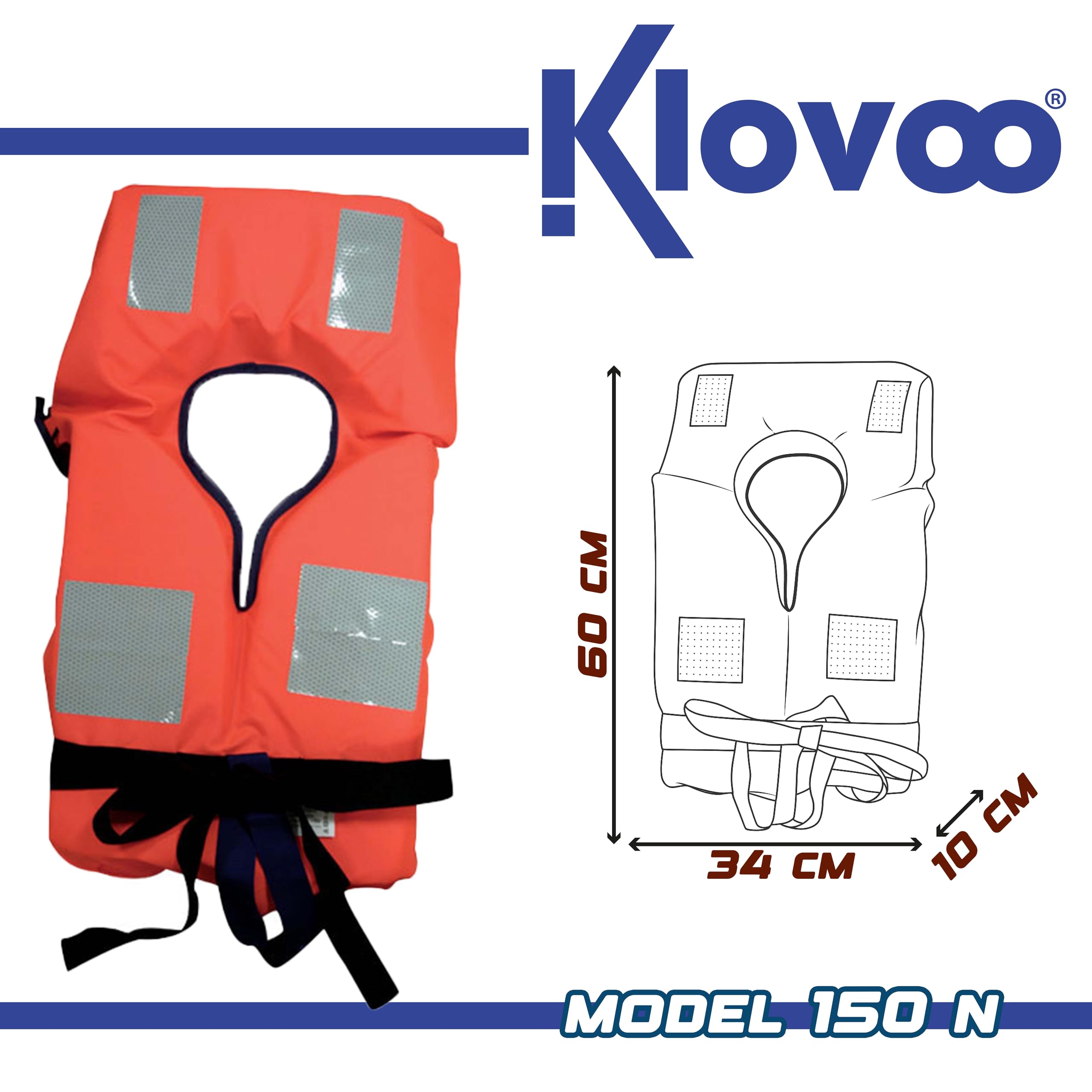 Giubbotti di Salvataggio 150N per Barca Omologati Imbarcazioni Gommone Oltre 6mg