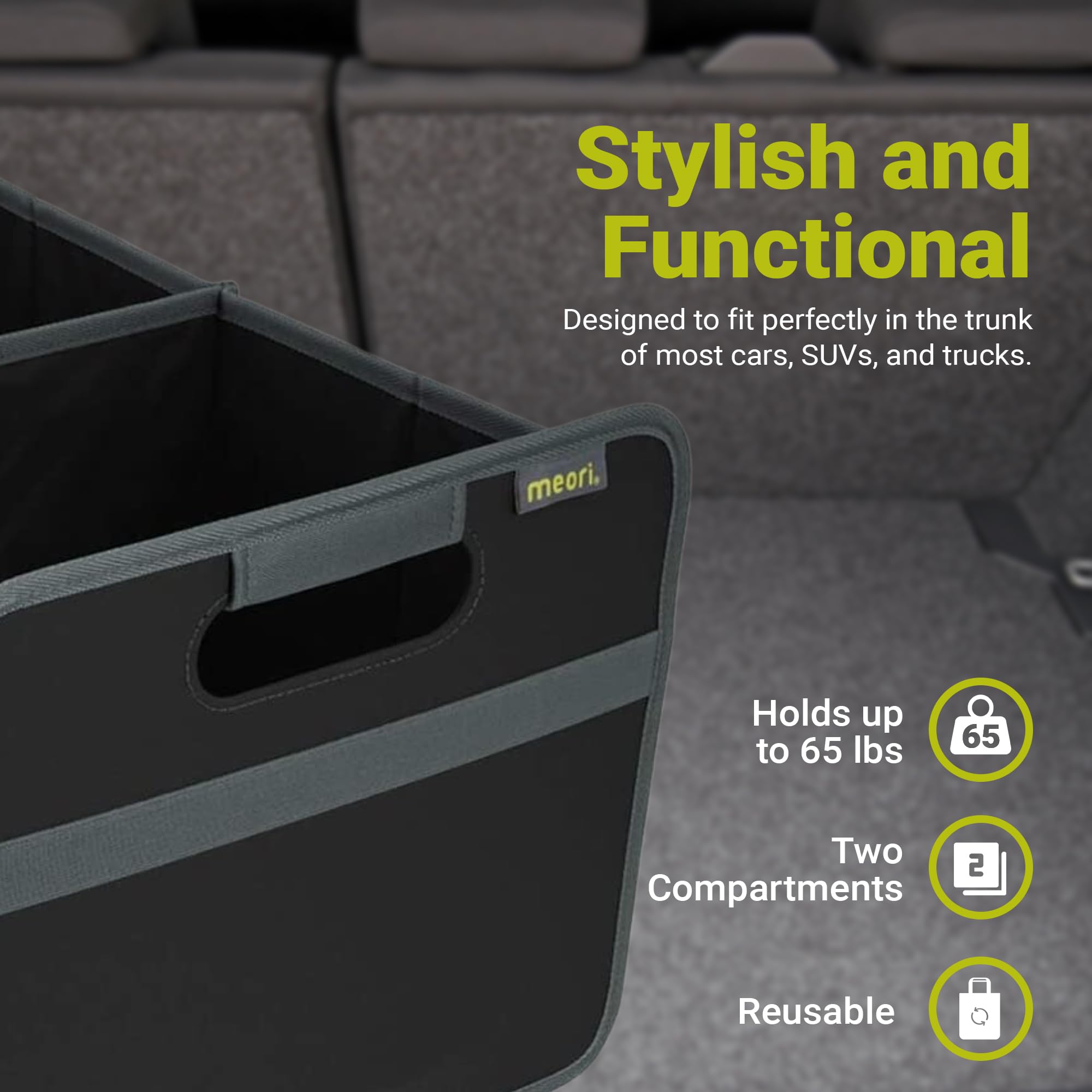 Meori Contenitore Pieghevole Lava 30 l Nero
