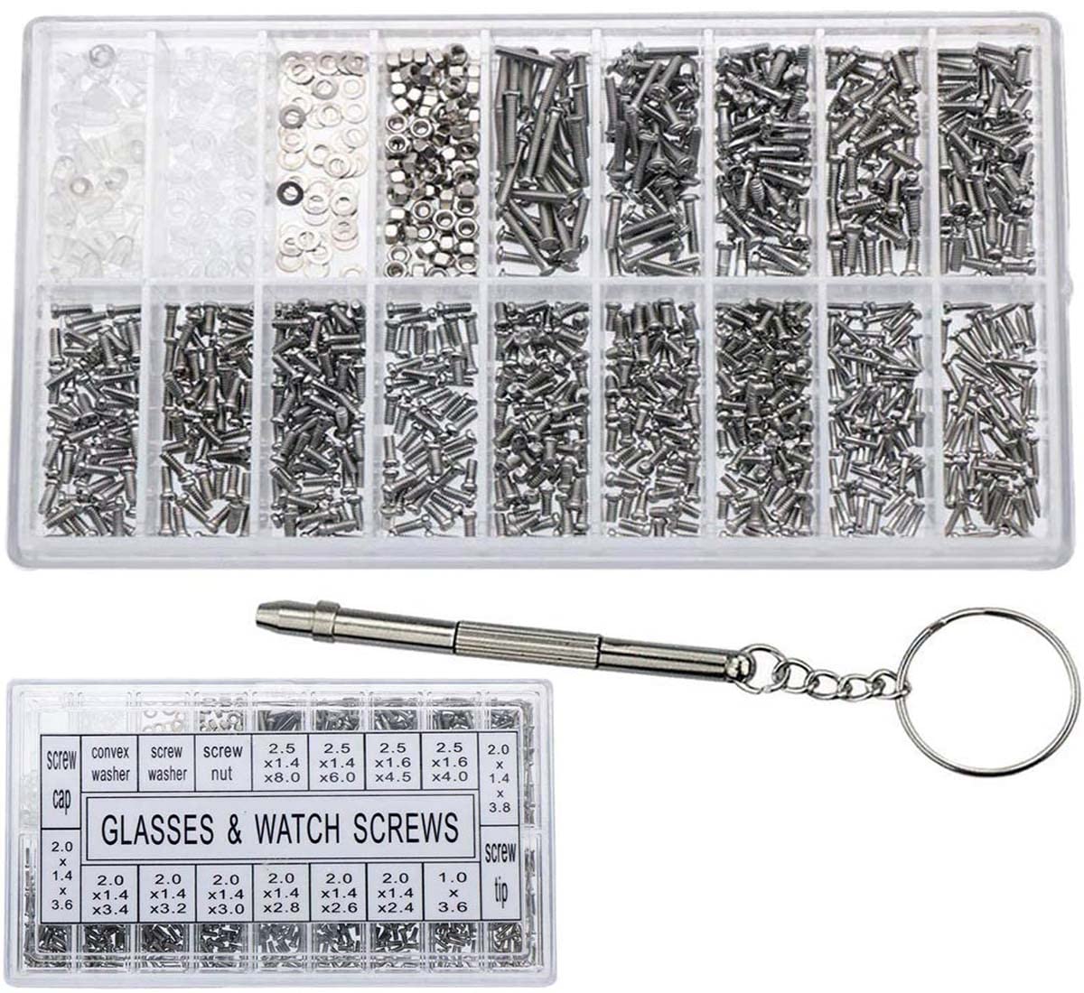 DIY Crafts Pack Of 1 Kit 1000x1, Multi, Optional/As Title/As You Choose, Micro Screws Set for Eyeglass Sun glass Spectac(Pack Of 1 Kit 1000x1, Multi, Optional/As Title/As You Choose) (B086PDWRSD) Amazon Price History, Amazon Price Tracker