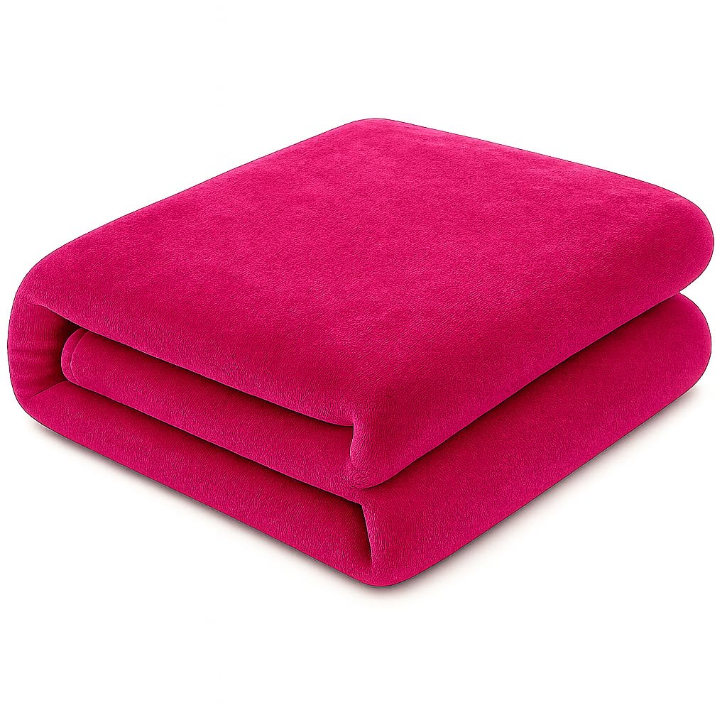 Bella Nights Sherpa Fleece Faux Fur Mink Throws Soft & Cozy Bed Blankets for Comfort & Warmth (Fuchsia, King (200 x 240))